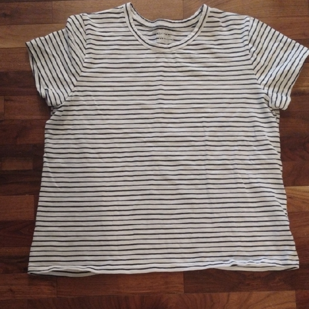 Black And White Striped T-shirt